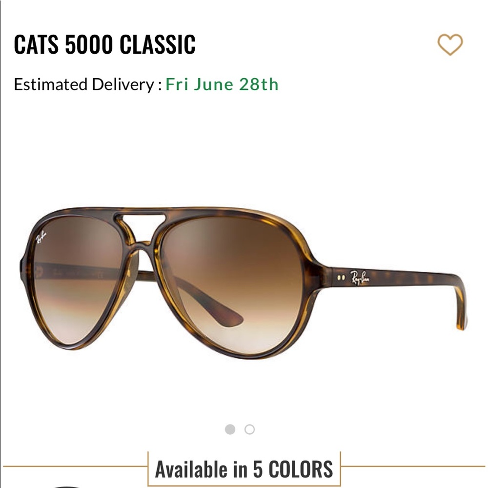 AUTHENTIC Cats 5000 Classic Ray-Ban Sunglasses